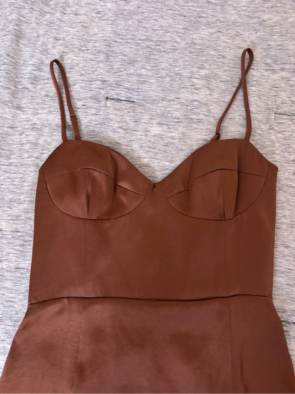 Aritzia Satin Bustier Midi Dress - Picture 4 of 7